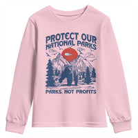 Protect Our National Parks Youth Sweatshirt Parks Not Profits Wildlife Forestcore