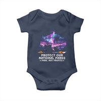 Protect Our National Parks Baby Onesie Bison Forest Starscape Aurora