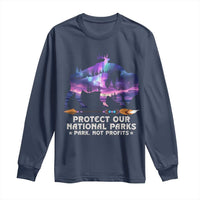 Protect Our National Parks Long Sleeve Shirt Bison Forest Starscape Aurora