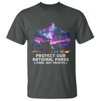 Protect Our National Parks T Shirt Bison Forest Starscape Aurora