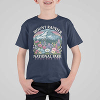 Mount Rainier National Park T Shirt For Kid Retro Vintage Wildflowers