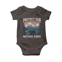 Protect Our National Parks Baby Onesie Vintage NPS Bear Mountains