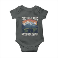Protect Our National Parks Baby Onesie Vintage NPS Bear Mountains