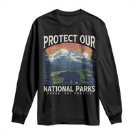 Protect Our National Parks Long Sleeve Shirt Vintage NPS Bear Mountains