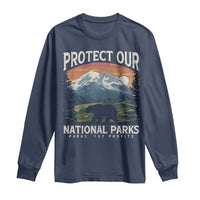 Protect Our National Parks Long Sleeve Shirt Vintage NPS Bear Mountains