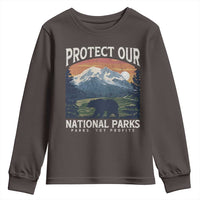 Protect Our National Parks Youth Sweatshirt Vintage NPS Bear Mountains