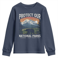 Protect Our National Parks Youth Sweatshirt Vintage NPS Bear Mountains