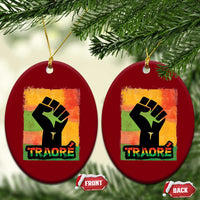 Burkina Faso Ibrahim Traoré Ceramic Ornament - Wonder Print Shop