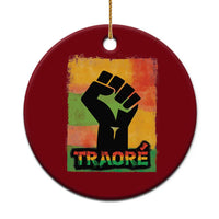 Burkina Faso Ibrahim Traoré Ceramic Ornament - Wonder Print Shop
