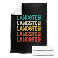 Langston Throw Blanket Oklahoma Retro Vintage City