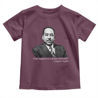 Langston Hughes Toddler T Shirt A Dream Deferred Juneteenth Black History Civil Right
