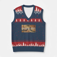Juneteenth Emancipation Proclamation End of Slavery V-Neck Knit Sweater Vest Black Freedom History - Wonder Print Shop