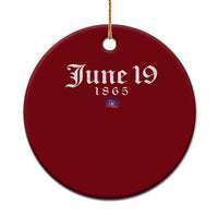 June 19 1865 Juneteenth Flag Ceramic Ornament Celebrating Black Freedom History - Wonder Print Shop