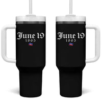 June 19 1865 Juneteenth Flag Tumbler With Handle Celebrating Black Freedom History