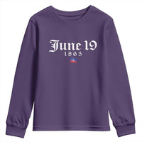June 19 1865 Juneteenth Flag Youth Sweatshirt Celebrating Black Freedom History
