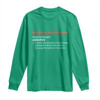 Blacknificient Definition Long Sleeve Shirt Black History African Roots African American