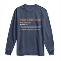 Blacknificient Definition Long Sleeve Shirt Black History African Roots African American