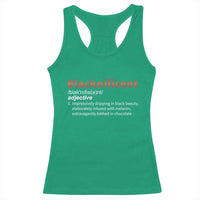 Blacknificient Definition Racerback Tank Top Black History African Roots African American