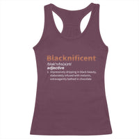 Blacknificient Definition Racerback Tank Top Black History African Roots African American