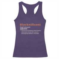 Blacknificient Definition Racerback Tank Top Black History African Roots African American