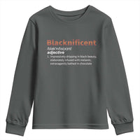 Blacknificient Definition Youth Sweatshirt Black History African Roots African American