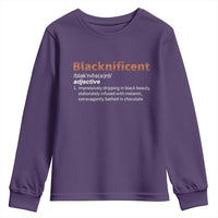Blacknificient Definition Youth Sweatshirt Black History African Roots African American