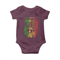 Black Nurse Baby Onesie American Flag Proud Afro African Women Melanin Pride
