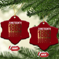 Juneteenth 1865 Ceramic Ornament June 19th Celebrating Black Freedom Melanin - Wonder Print Shop
