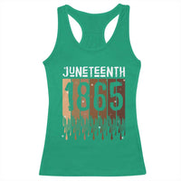 Juneteenth 1865 Racerback Tank Top June 19th Celebrating Black Freedom Melanin