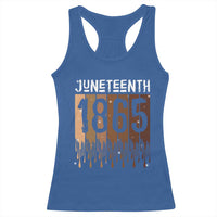 Juneteenth 1865 Racerback Tank Top June 19th Celebrating Black Freedom Melanin