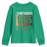 Juneteenth 1865 Youth Sweatshirt June 19th Celebrating Black Freedom Melanin