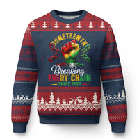 Breaking Every Chain Since 1865 Juneteenth Ugly Christmas Sweater Celebrating Black Freedom - Wonder Print Shop