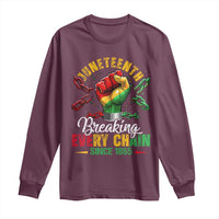 Breaking Every Chain Since 1865 Juneteenth Long Sleeve Shirt Celebrating Black Freedom