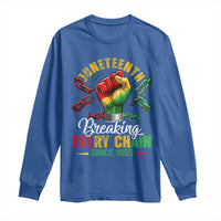 Breaking Every Chain Since 1865 Juneteenth Long Sleeve Shirt Celebrating Black Freedom
