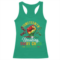 Breaking Every Chain Since 1865 Juneteenth Racerback Tank Top Celebrating Black Freedom