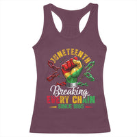 Breaking Every Chain Since 1865 Juneteenth Racerback Tank Top Celebrating Black Freedom
