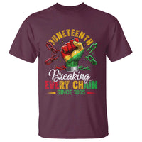 Breaking Every Chain Since 1865 Juneteenth T Shirt Celebrating Black Freedom