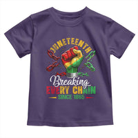 Breaking Every Chain Since 1865 Juneteenth Toddler T Shirt Celebrating Black Freedom