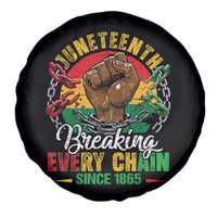 Juneteenth Breaking Every Chain Since 1865 Spare Tire Cover Retro Vintage