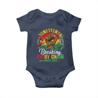 Juneteenth Breaking Every Chain Since 1865 Baby Onesie Retro Vintage
