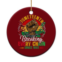 Juneteenth Breaking Every Chain Since 1865 Ceramic Ornament Retro Vintage - Wonder Print Shop