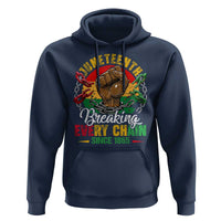 Juneteenth Breaking Every Chain Since 1865 Hoodie Retro Vintage