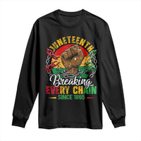 Juneteenth Breaking Every Chain Since 1865 Long Sleeve Shirt Retro Vintage