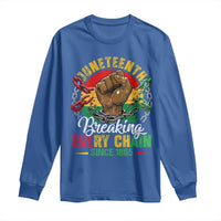 Juneteenth Breaking Every Chain Since 1865 Long Sleeve Shirt Retro Vintage