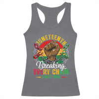Juneteenth Breaking Every Chain Since 1865 Racerback Tank Top Retro Vintage