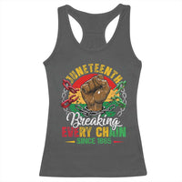 Juneteenth Breaking Every Chain Since 1865 Racerback Tank Top Retro Vintage