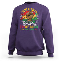 Juneteenth Breaking Every Chain Since 1865 Sweatshirt Retro Vintage