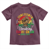Juneteenth Breaking Every Chain Since 1865 Toddler T Shirt Retro Vintage