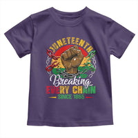 Juneteenth Breaking Every Chain Since 1865 Toddler T Shirt Retro Vintage