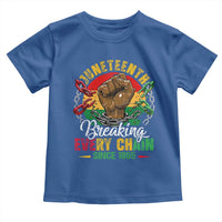 Juneteenth Breaking Every Chain Since 1865 Toddler T Shirt Retro Vintage
